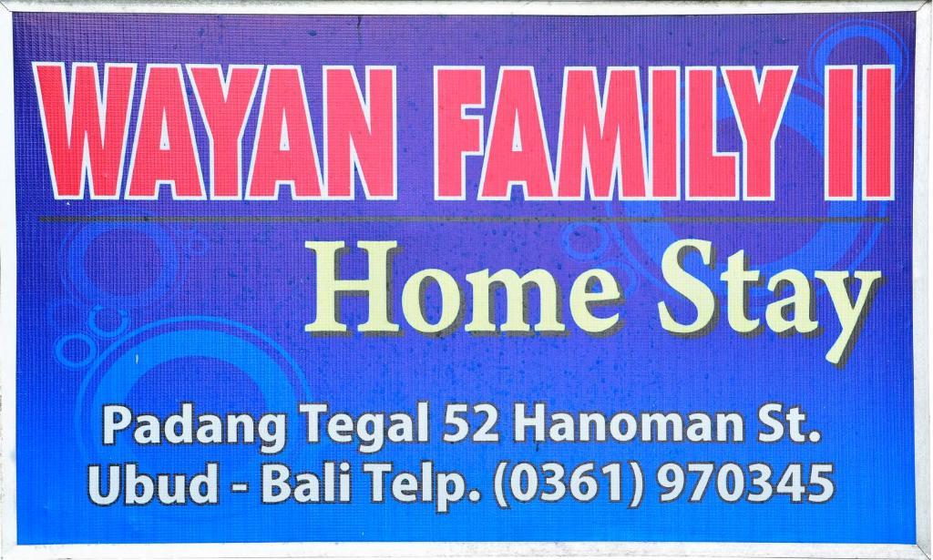 Wayan Family II Homestay Ubud (Bali) Exterior photo